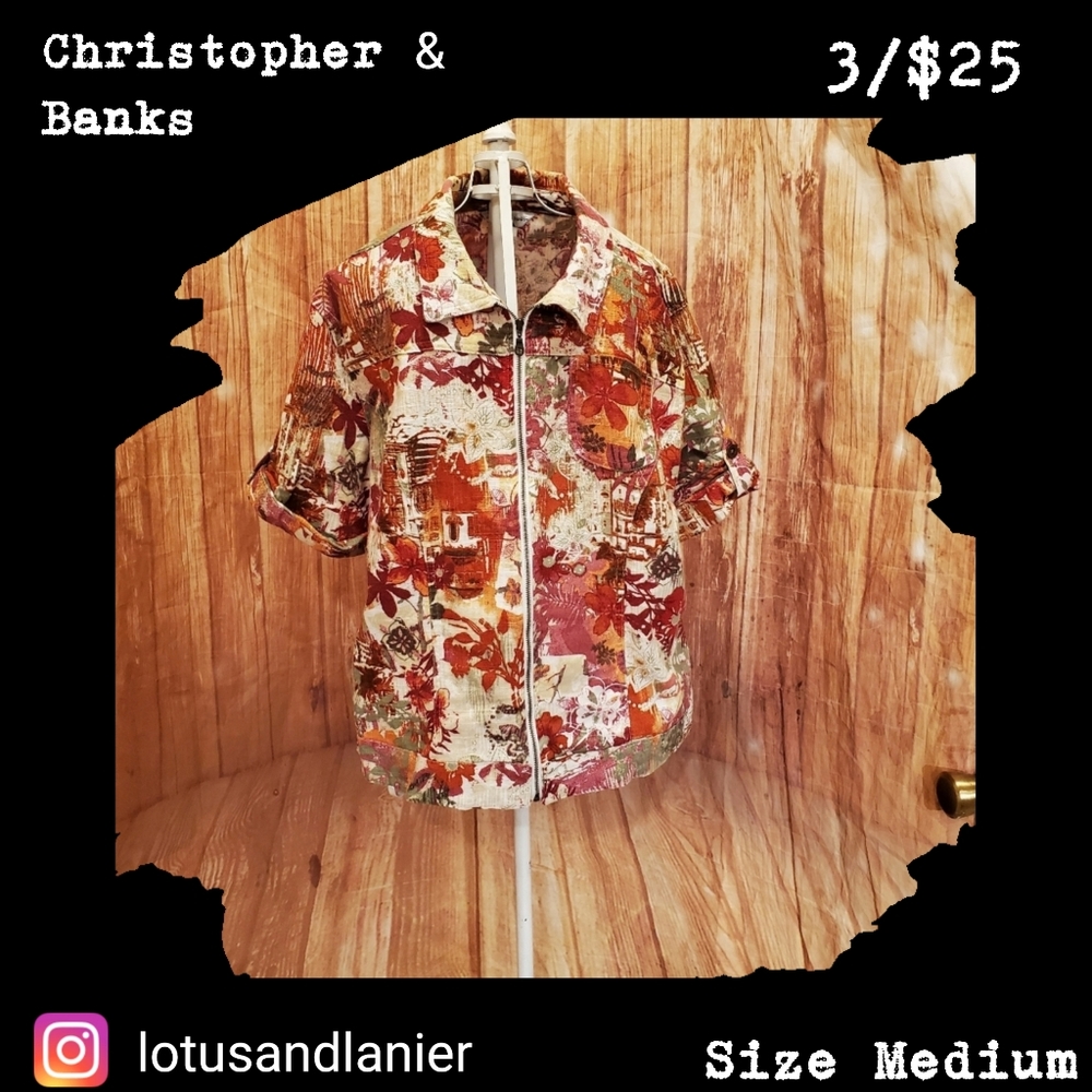 Christopher& Banks Short Sleeved Jacket Sz M 3/$25
